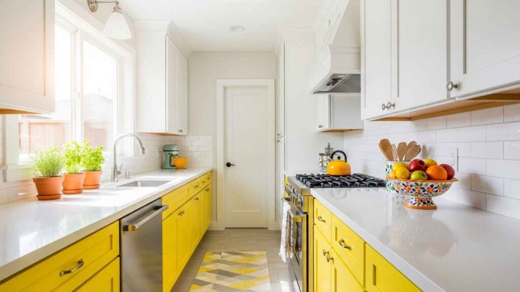 Pops of Color with Neutral Counters
