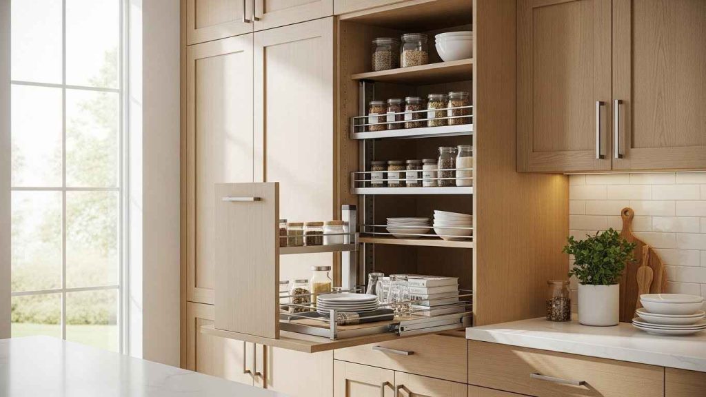 Pull-Down Shelving for Top Cabinets