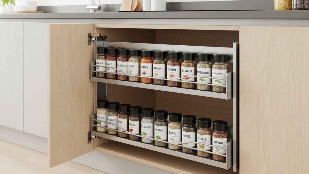 Pull-Out Cabinet Spice Racks