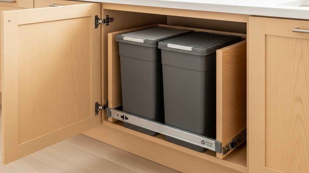 Pull-Out Trash and Recycling Bins