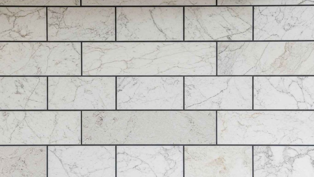 Quartzite with Dark Grout Lines