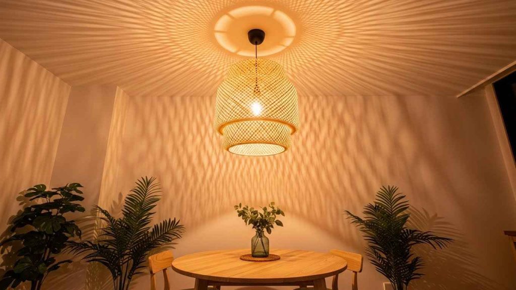 Rattan and Rope Light Fixtures