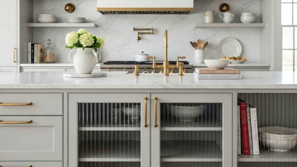 Reeded Glass Kitchen Elegance