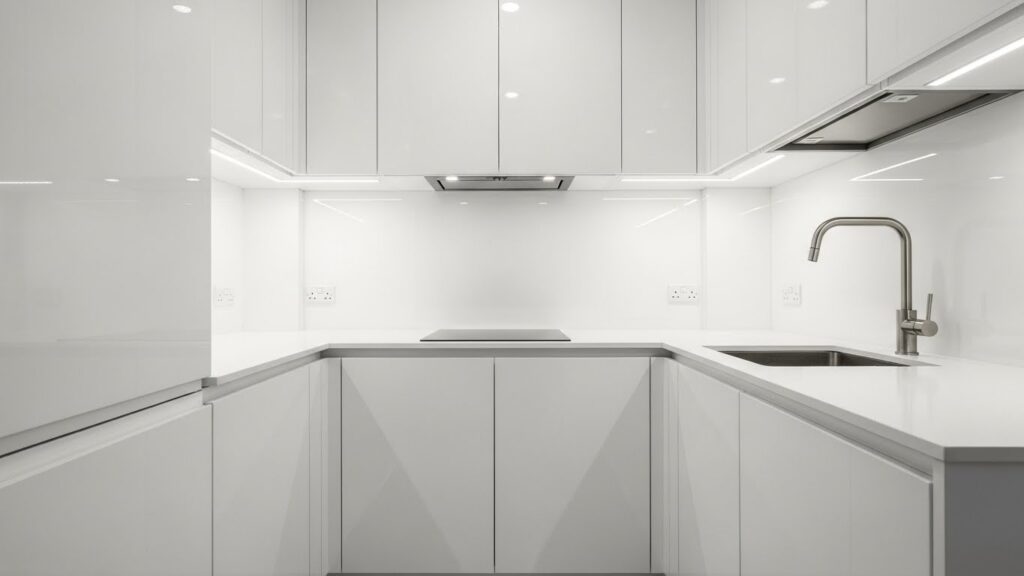 Reflective High-Gloss Cabinets