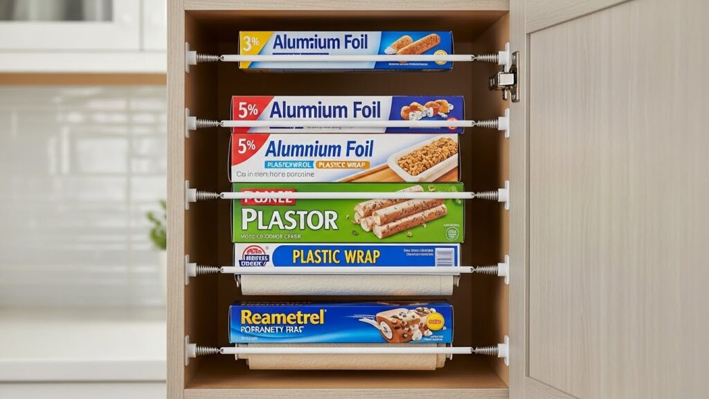 Repurpose Tension Rods for Wraps