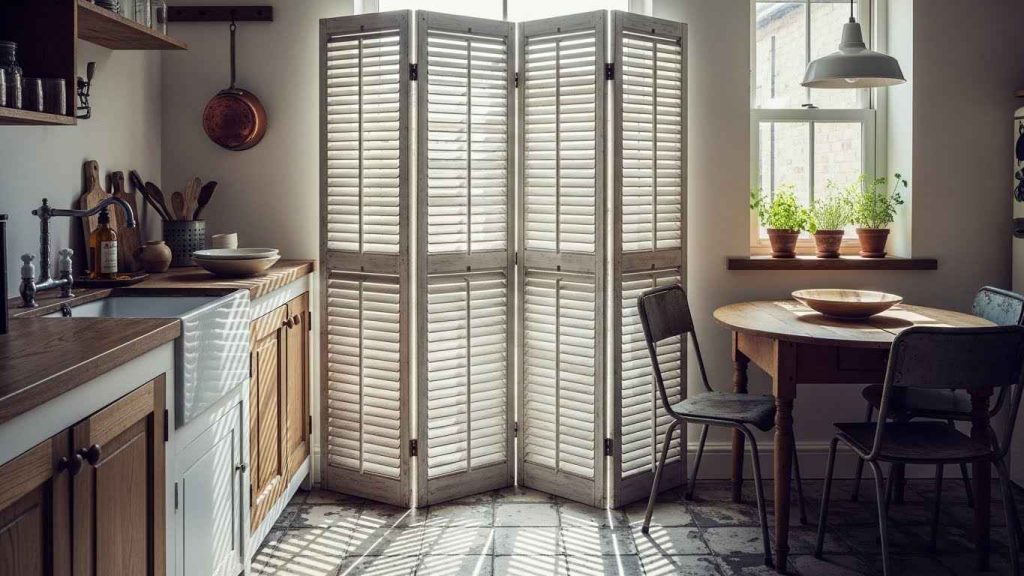 Repurposed Shutter Partitions