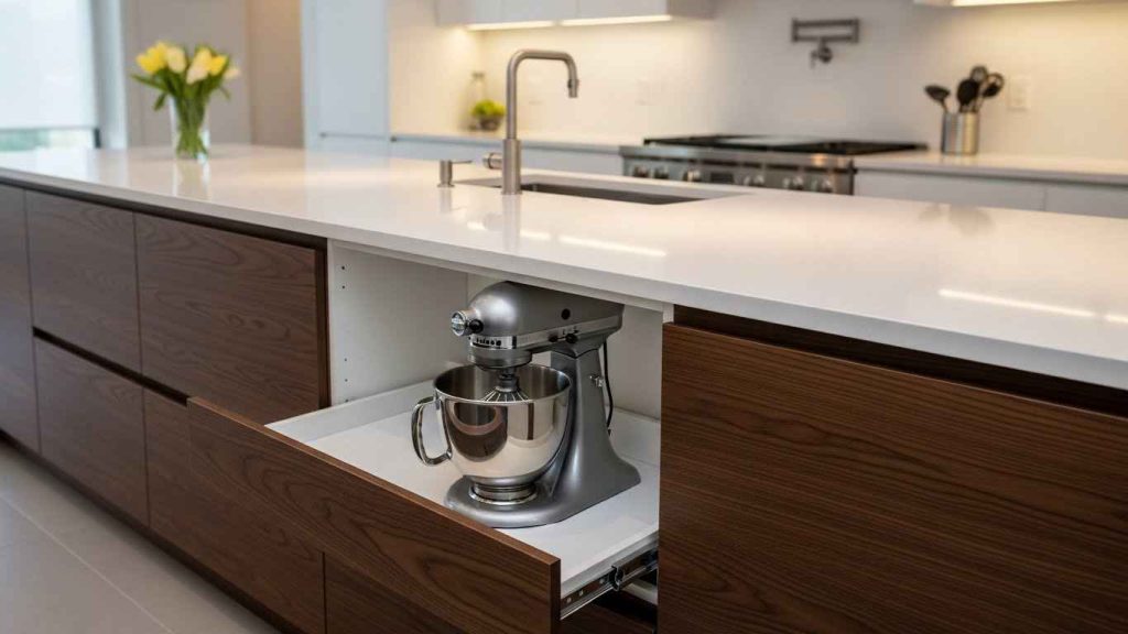 Retractable Countertop Appliance Shelves