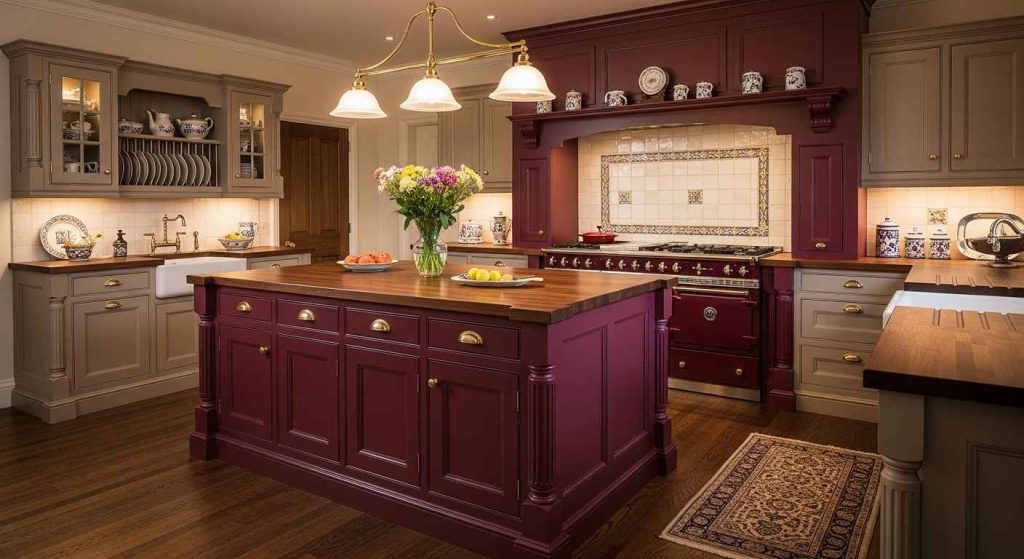 Rich Burgundy for a Warm Welcome