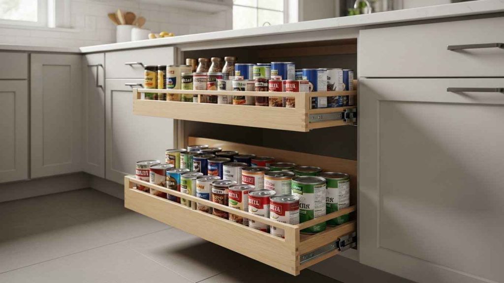 Roll-Out Cabinet Shelving