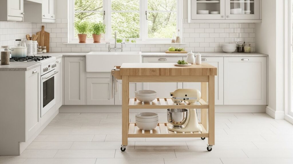 Rolling Kitchen Cart Island
