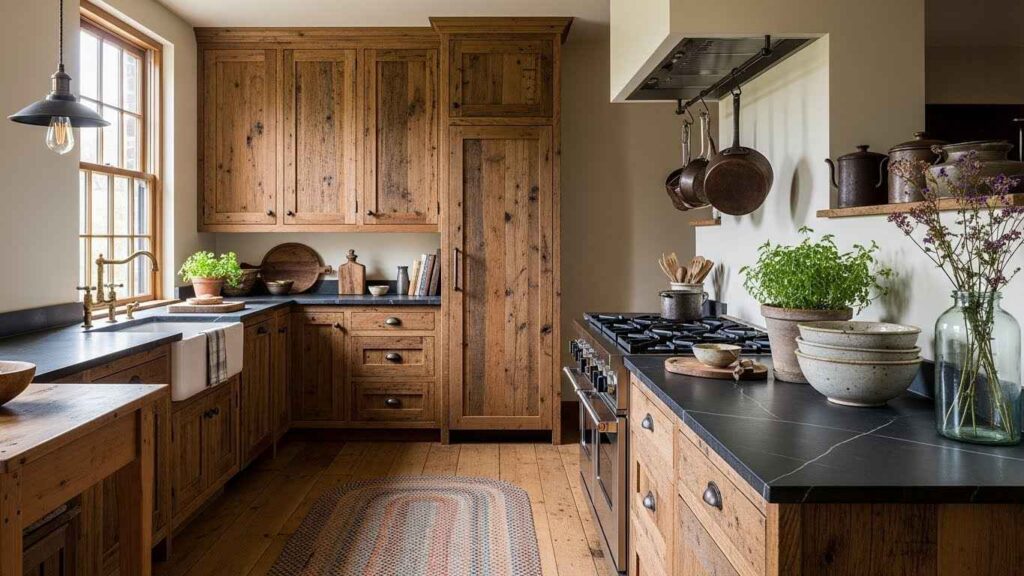 Rustic Reclaimed Wood & Slate