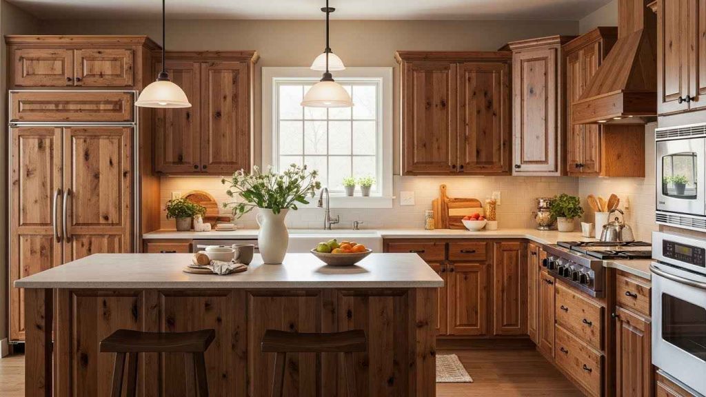 Rustic Wood Cabinet Warmth