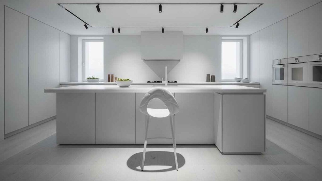 Sculptural White Stool Statements