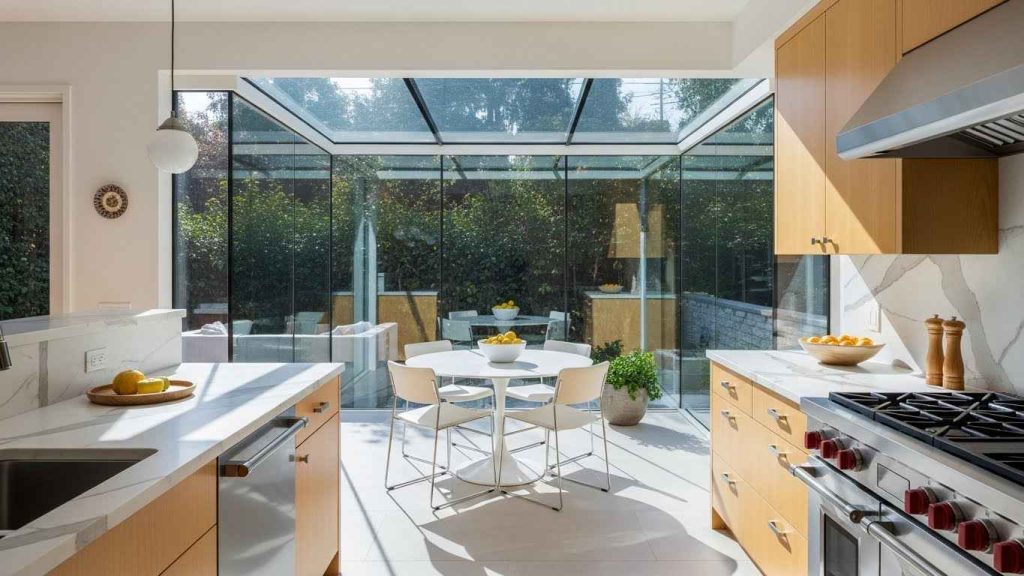 Seamless Glass Kitchen Bump-Outs