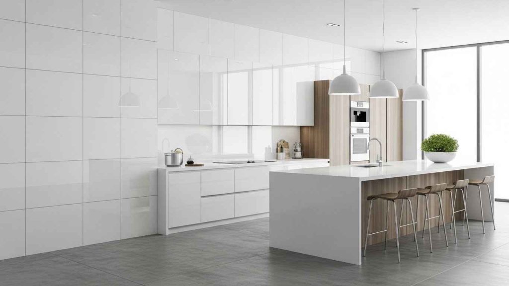 Sleek Glossy White Tiles
