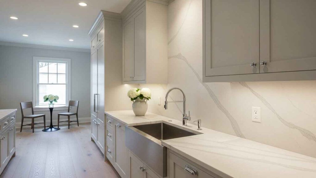 Sleek Gray Tones & Marble Veining