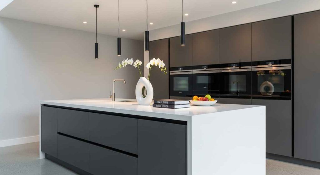 Sleek Handle-Free Oven Integration