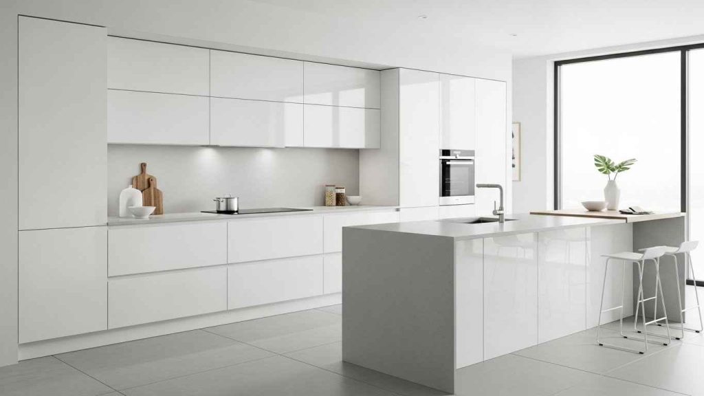 Sleek Handle-Less Slab Doors
