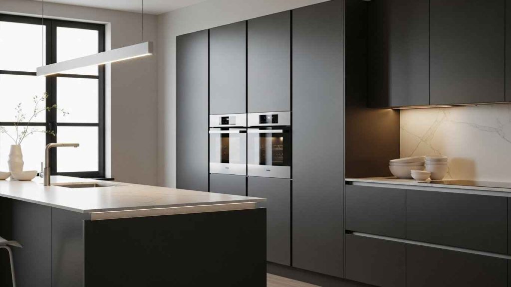 Sleek Handleless Cabinet Design