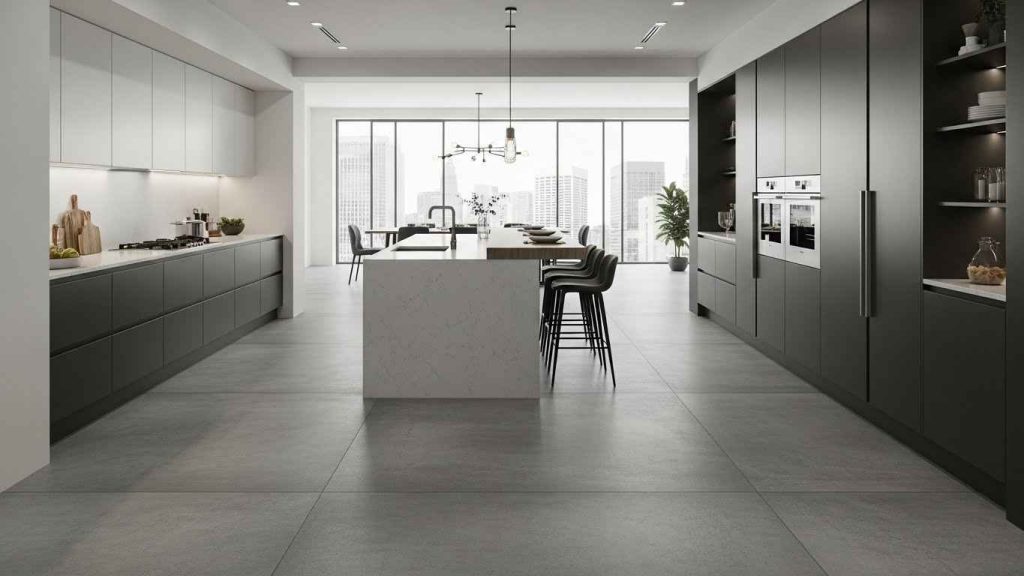 Sleek Large-Format Concrete Tiles