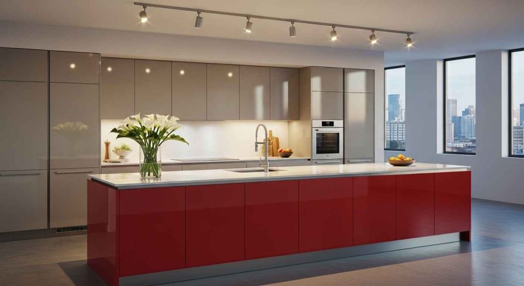 Sleek Red High-Gloss Accents