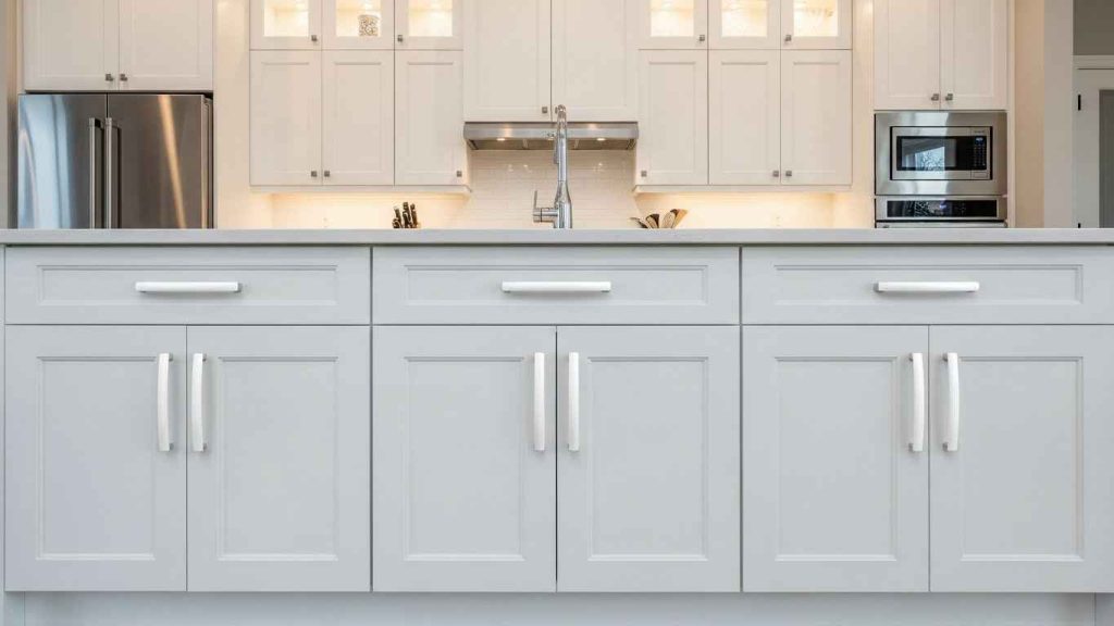 Sleek White Cabinet Pulls