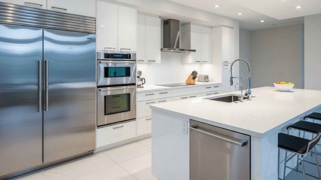 Sleek White and Stainless Steel