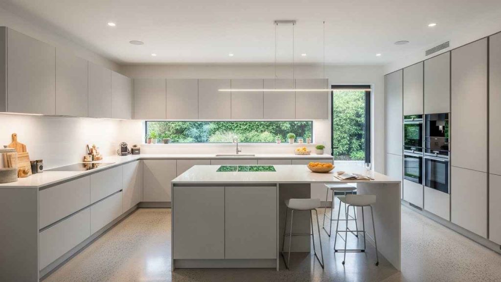 Sleek and Handle-Less Cabinets
