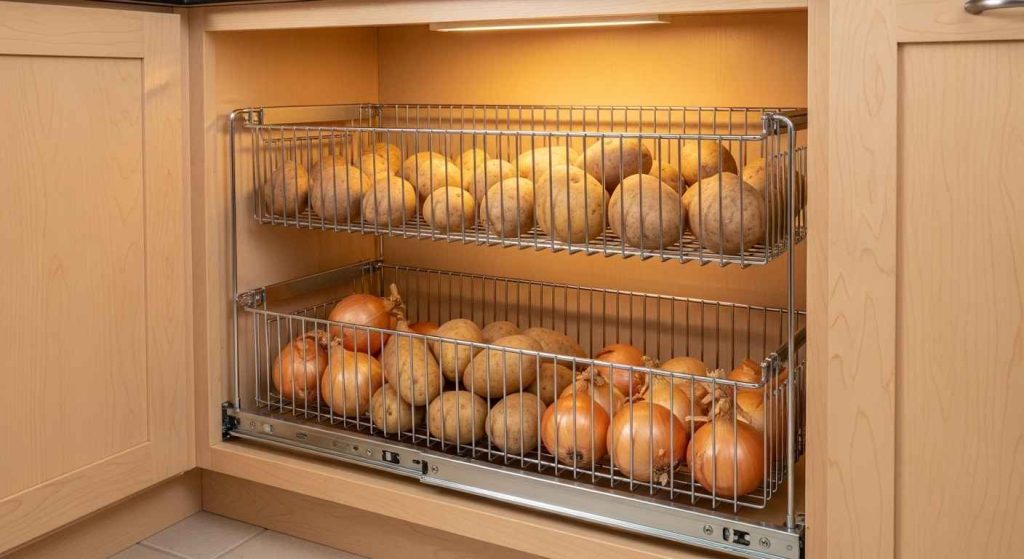 Sliding Cabinet Basket Racks