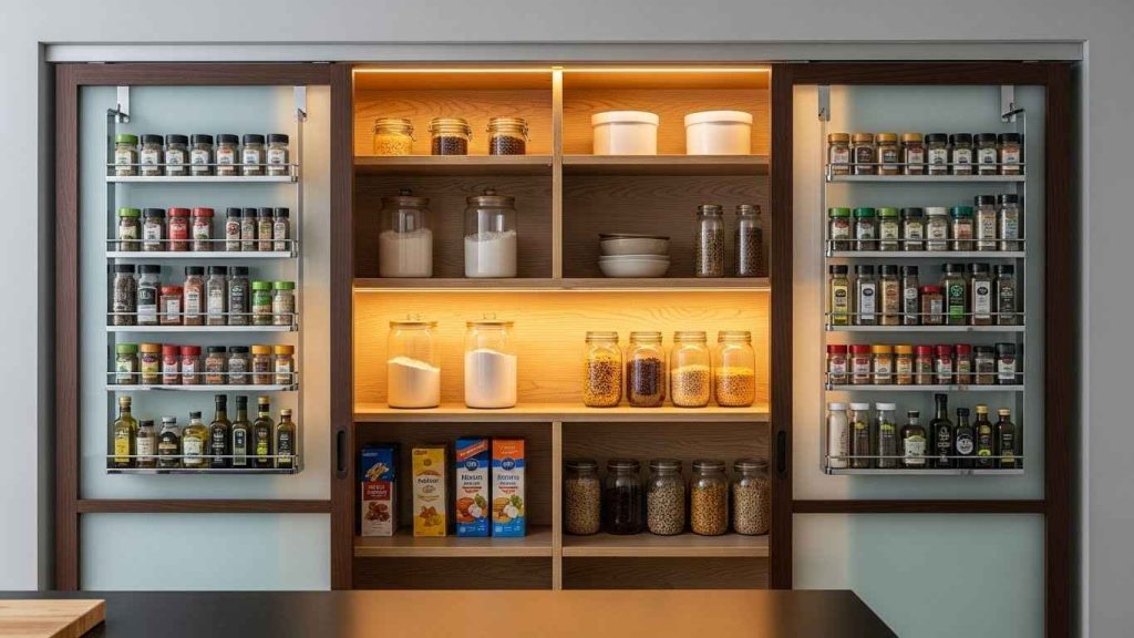 Sliding Cabinet Door Pantry Racks