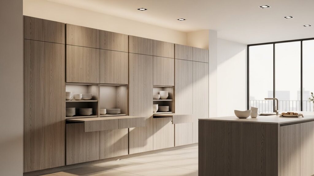 Sliding Door Tall Kitchen Cabinets