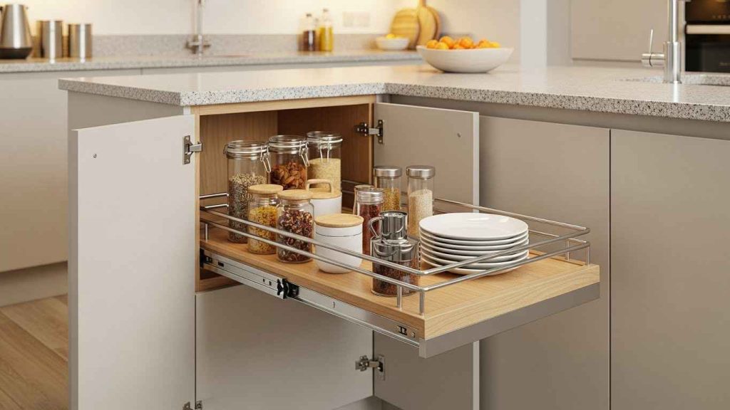 Sliding Shelves for Corner Cabinets