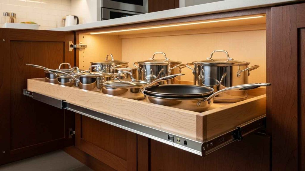 Sliding Shelves for Deep Cabinets
