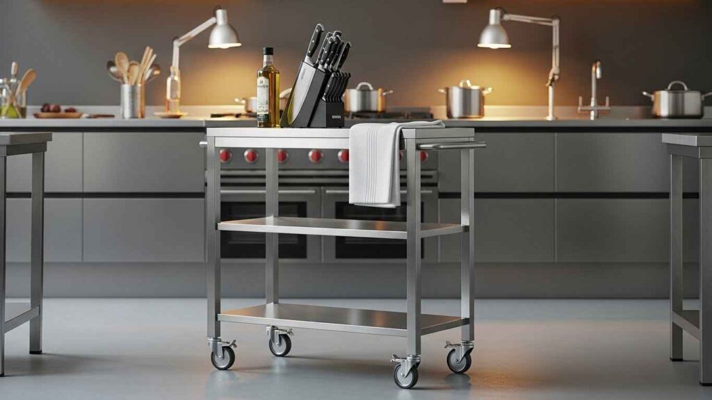 Slim Rolling Cart Island