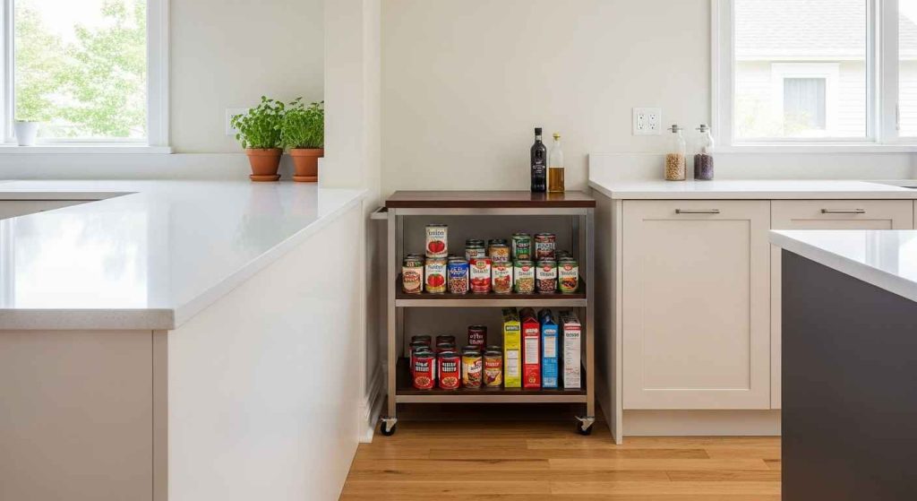 Slim Rolling Pantry Cart