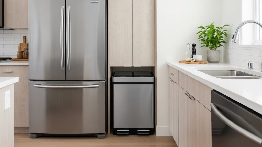 Slimline Trash & Recycling Bins