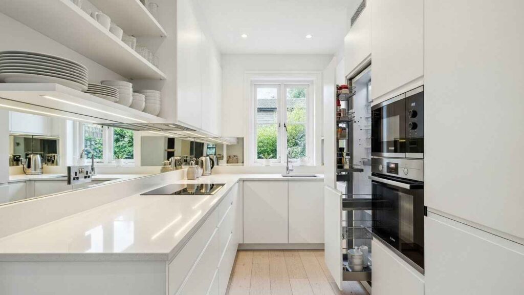 Small White Kitchen Illusion Tricks