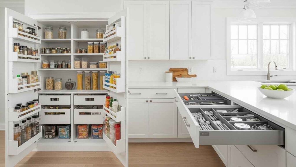 Smart Storage in a Modern White Kitchen
