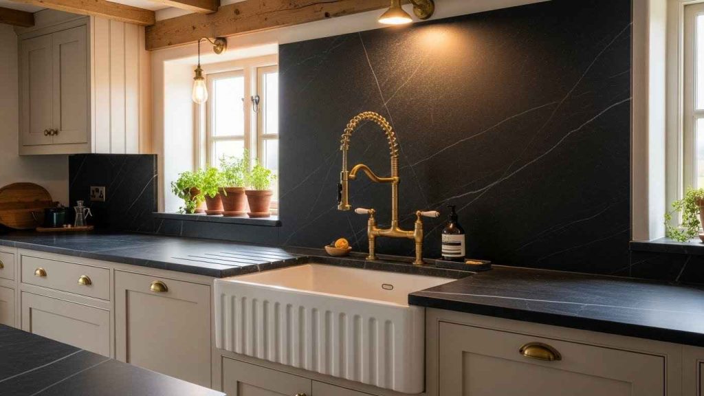 Soapstone Slab Backsplash Charm