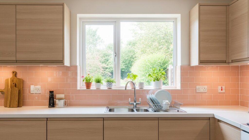 Soft Peach Glazed Tile