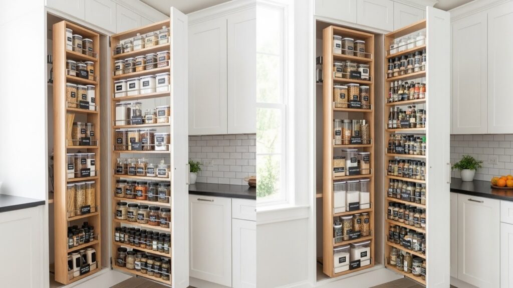 Space-Saving Tall Pull-Out Pantry