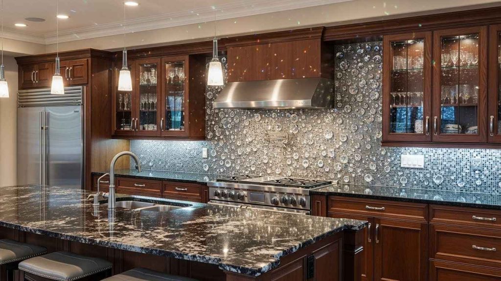 Sparkling Crystal Backsplash Pieces