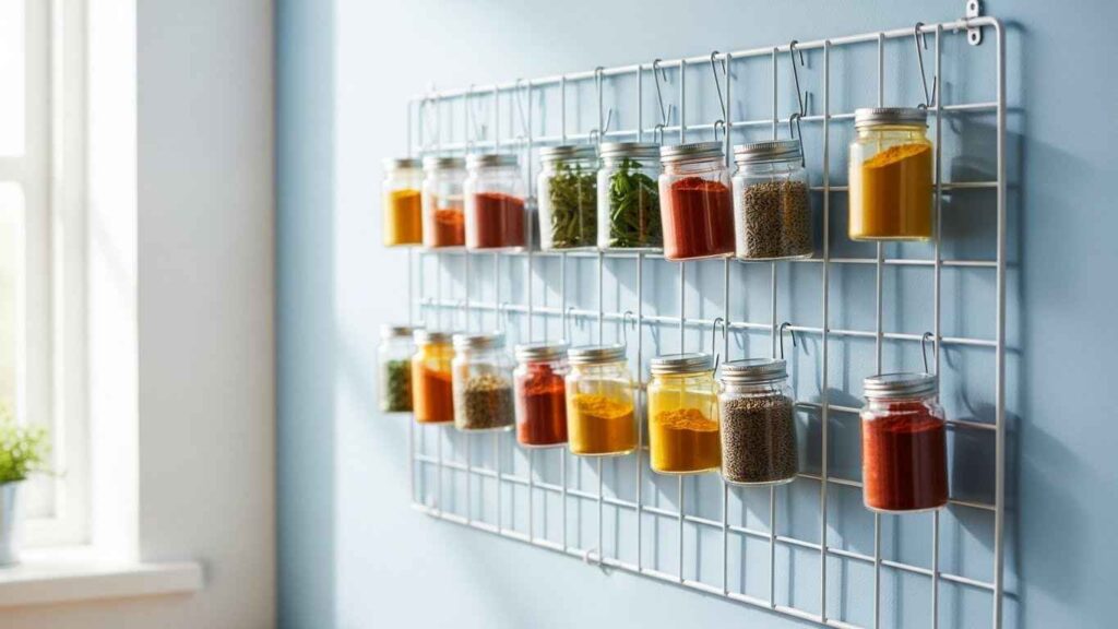 Spice Jar Wall Grid