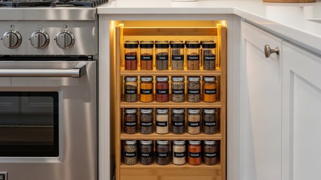 Spice Rack Sliding Drawers