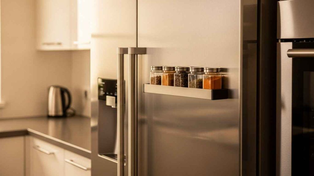 Spice Rack on the Fridge Side