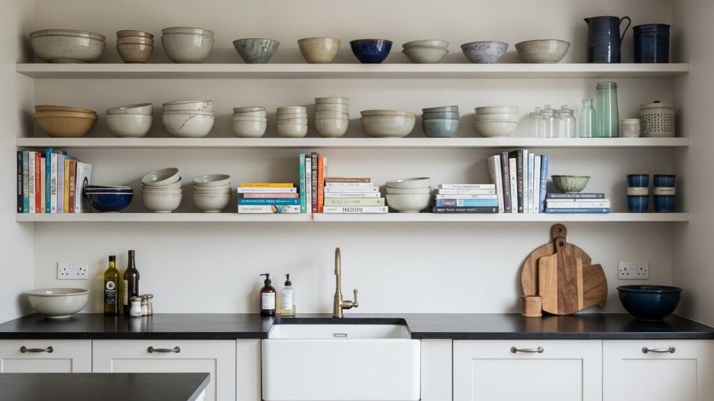 Staggered Asymmetrical Shelves