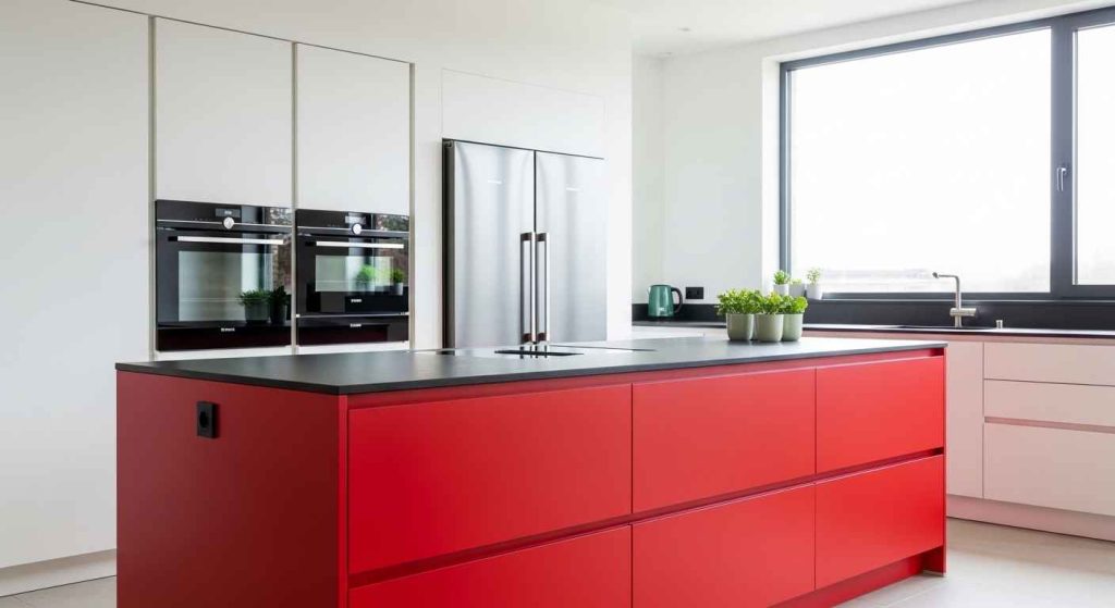 Stark Red for a Daring Focal Point