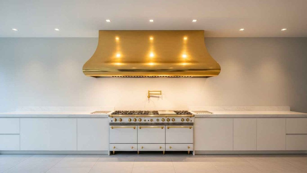 Statement Gold Range Hood
