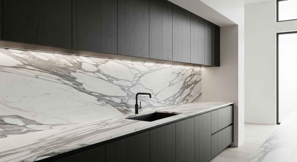 Statement Slab Backsplashes