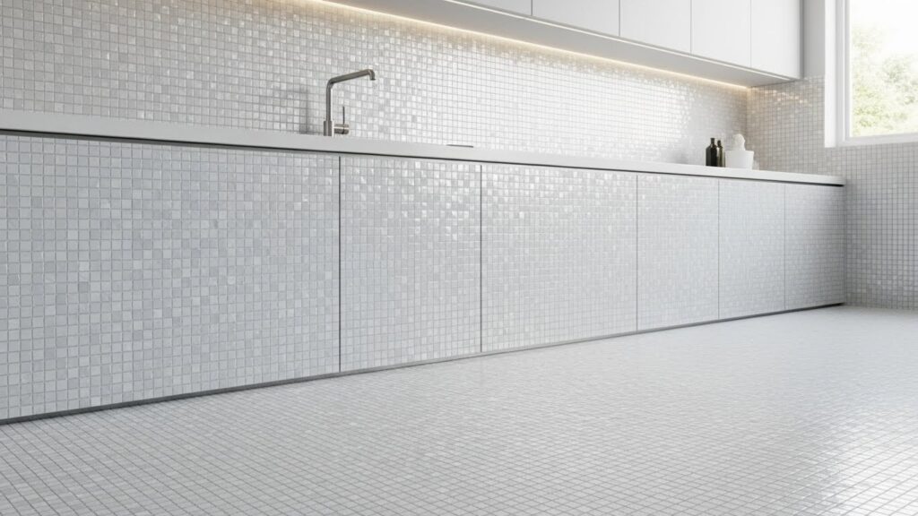 Statement White Mosaic Tiles